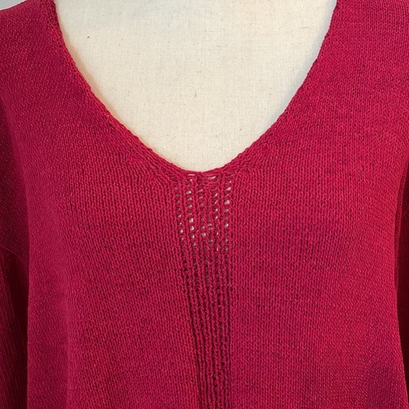 NWT Philosophy Knit Sweater SZ XXL Fuchsia Very Soft to Touch V-Neck - Picture 5 of 14